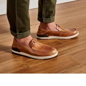 Olukai Kalia Nubuck Leather Slip-On Beach Men’s Sneakers Shoes Size 8.5